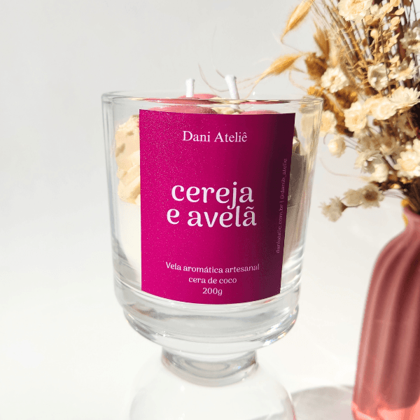 Vela Aromática Cereja e Avelã