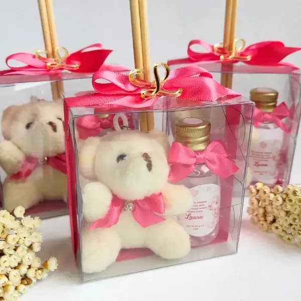 Lembrancinha Kit Mini Difusor com Ursinho