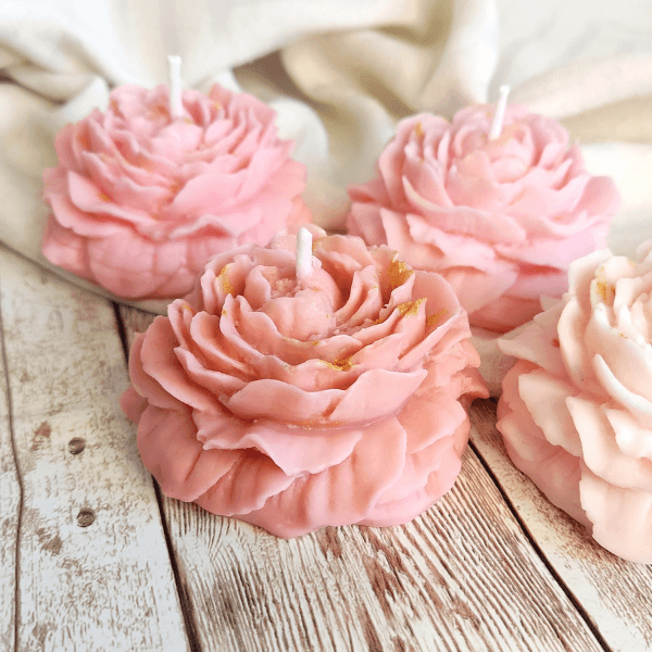Lembrancinha Vela Aromática Flor Peônia